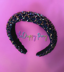 Black Crystal Headband Headbands